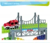 Slot toys assemble battery operated track cars for kids