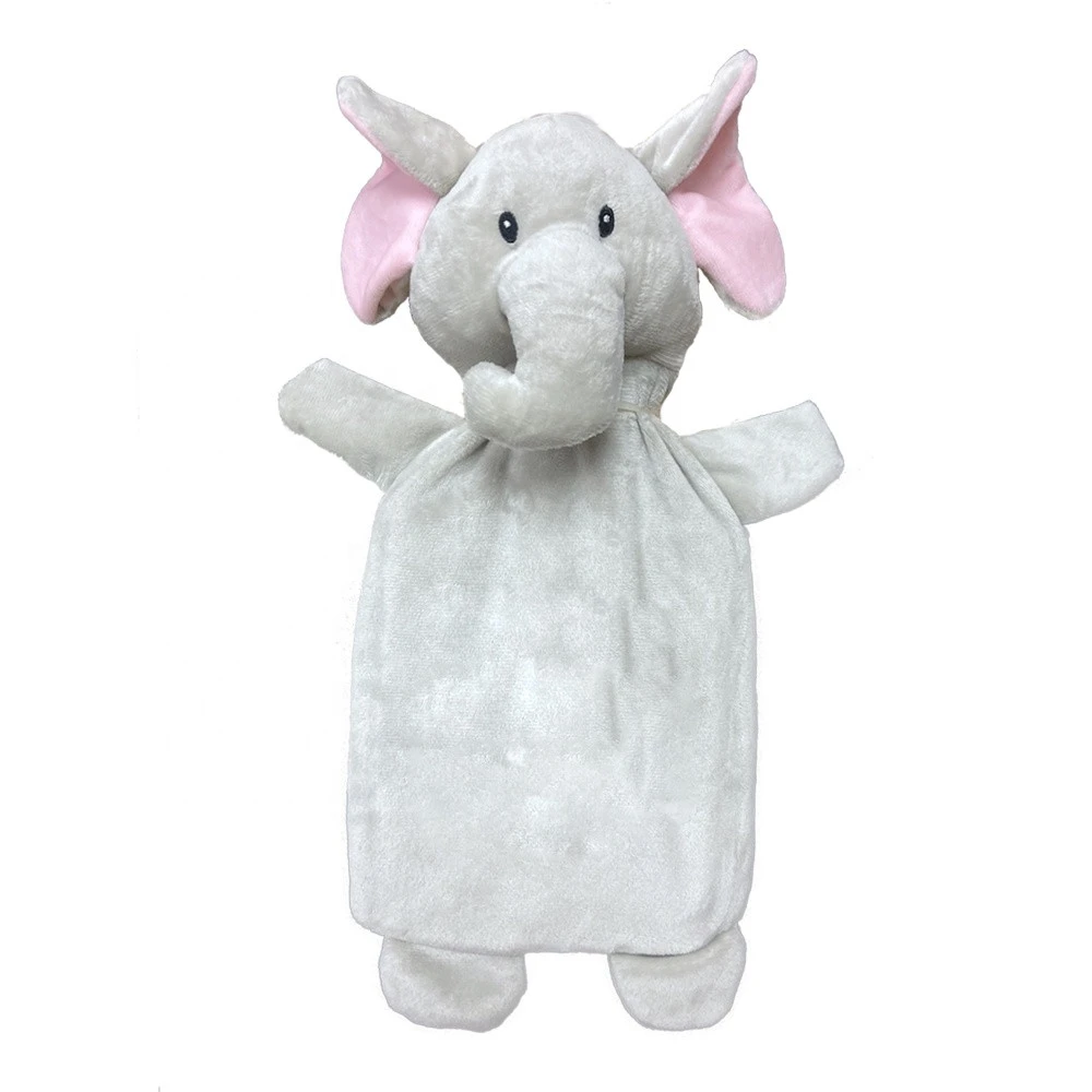 small 1l medical rubber hot water bottle with animal cover