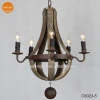 small 5-light RH wine barrel wooden chandelier pendant lighting