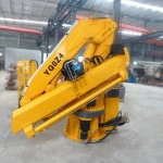 small 8ton A drill mounted boom crane homemade floating barge