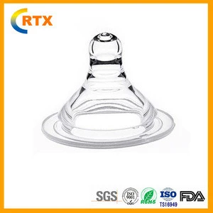 soft transparent liquid custom silicone rubber baby feeding bottle nipple