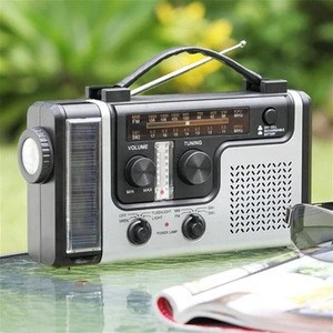 Solar Powered Dynamo Wind Up Rechargeable AM FM Radio Music with LED Torch Dynamo Multifunction Solar Radio