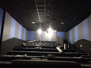 Soundproof black ceiling glasswool acoustic materials for cinema