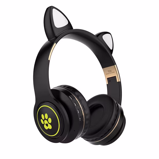Customized Logo RGB Light Ear Cat Unicorn Wireless Earphones Bluetooth Earphones