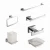 Import square design modern design chrome bathroom set accessories from China