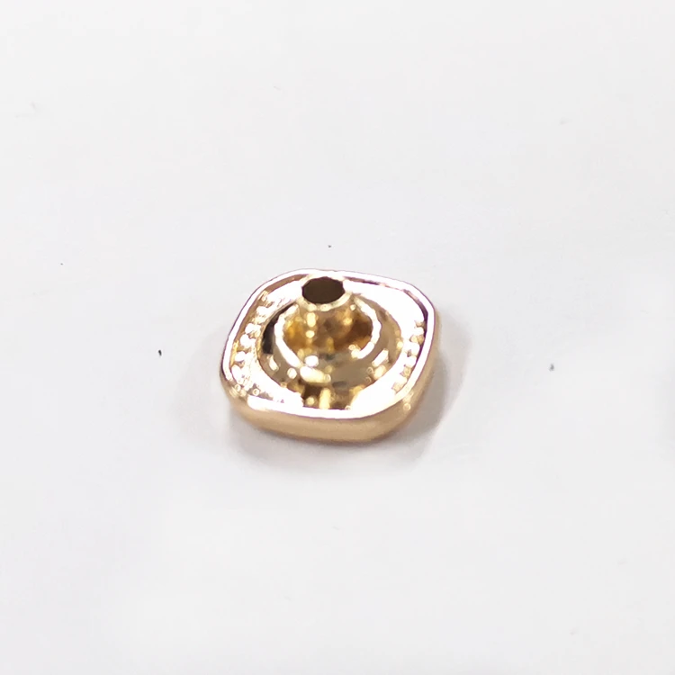 Square shape 11mm pearl snap button for garment accessories