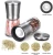 Import Stainless Steel Lid Decorative Custom Salt and Pepper Shakers Pepper Spice Seasoning Bottle Kitchen Glass Salt Spice Jars from China