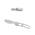 Import Stainless steel outdoor camping picnic tableware travel folding tableware three-piece knife and fork spoon from China