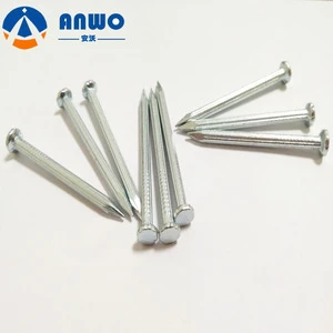 Stainless steel straight thread  white zinc concrete steel nail