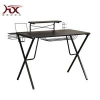 steel/metal square table/desk  with shelf and CD rack