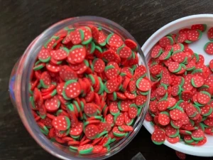 Strawberry Simulation Sprinkles Food Decoden Resin Cabochons Slime Supplier Simulation Dessert Faux Food Kawaii Craft Supplies