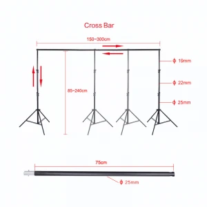 Studio Photo Video Wedding Birthday Background for Photography Backdrop System Tripod Stand