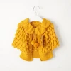 Stylish Princess design high quality yellow baby kids girls poncho cape coats