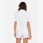 Summer Ladies Blusas Chemise femininas Shirt Tops Womens Clothing Linen Cotton White Blouses