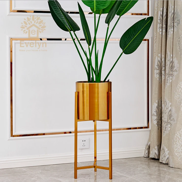 Super large tall home goods decorative artificial flower metal floor vases