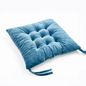 Super Soft 100% Polyester Blue Square Velvet Seat Cushion For Wedding Stadium Seat Pad
