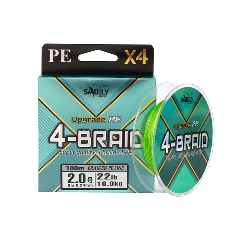 Superior PE braided fishing line 4strands 100m Strong strength Japan quality multicolor line