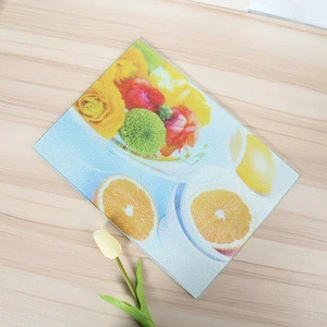 Tempered glass cutting board can customize LOGO meat fruit vegetables Anti-cross smell chopping plates