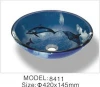 Tempered green glass bathroom sink price discount 20% Model No.G-8411