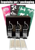Temporary Tattoos Kit 36 Pcs Tattoos Stencils /Templates Kit