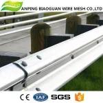 three waves guardrails,steel beams, traffic barriers