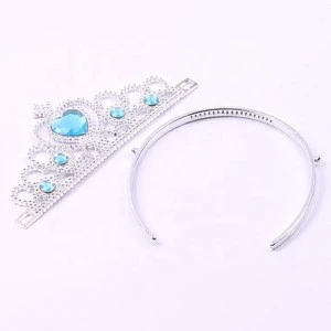 Tiaras and Crowns For Little Girls Toys Silver Plating Plastic Tiaras Colorful Rhinestone Princess Crown(5 Pack)
