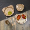 Toddler Organic Eco-friendly Bamboo Fiber Kid Dinnerware Sets