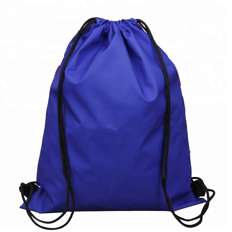 Top Quality Non Woven Material Drawstring Backpack Bag For Sports Shoes Shopping Use With Custom Printed