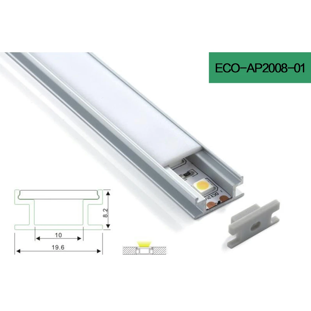Top Quality Recessed Square LED Aluminum Extrusion Profile for Rigid Led Strips