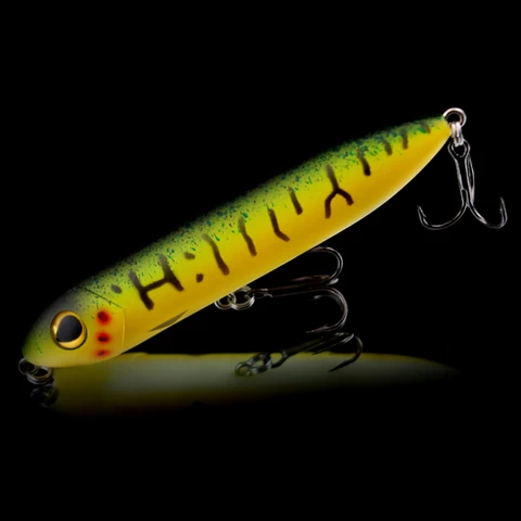 Top water pencil3D lure eyes   plastic hard fishing lures 100mm 110mm H053