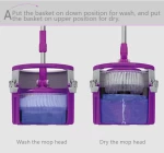 TOPOTO Customized Cleaning Spin Single Bucket 2 Microfiber Heads High Quality 360 Fregona Trapeadores Giratorios Rotating Mop