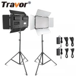 Travor TL-600AS 2 in 1 lamp set professional phonographic audio video film lighting equipment shooting led panel battery light