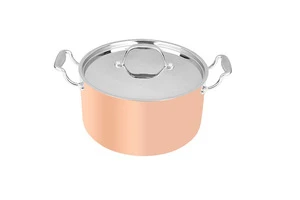 tri ply copper cooking casserole dutch oven  with lid