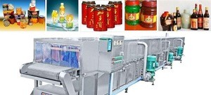 Tunnel pasteurizer for tomato paste cans bottles