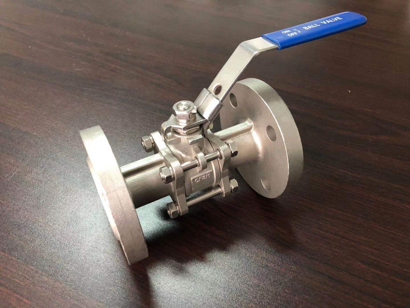 Buy Type Pn16 Pn40 Din Stainless Steel Valve 3pc Wcb Ball Valve Flanged ...