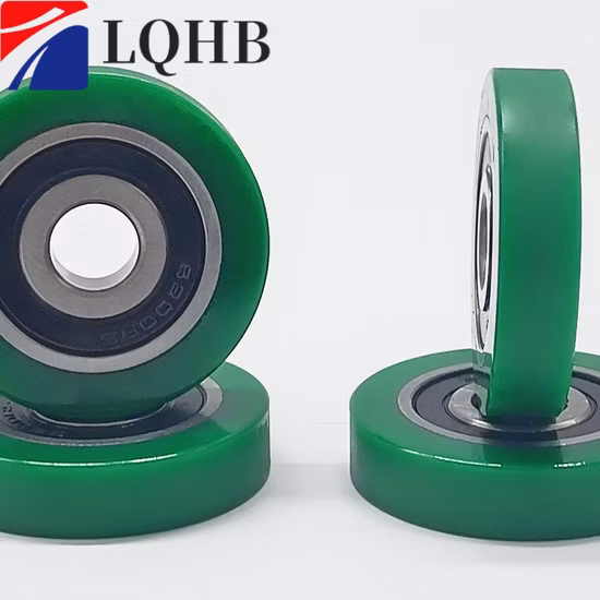 Urethane Caster Wheel Polyurethane Caster Wheel Urethane Coated Bearing PU62522-9 5X22X9 PU Solid Wheel Rubber Coated Wheel Wheelbarrow Wheel