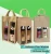 Import Vaishu Clear Window Jute Wine Bag Customized eco fancy Christmas gift wine bottle with bamboo handles bottles carrier basket from India