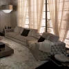 velvet fabric hotel modern single sofa
