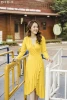 Vietnam 2020  Family Matching Mommy And Me Outfits Elegant summer Double Layer Cotton Dress