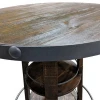 Vintage  Industrial   Wood Antique Design Bar /Pub Table  With Metal Frame