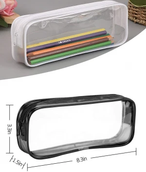 Waterproof Clear Portable Tool Pouch Pencil Case Bag Storage Holder with Zipper Clear Travel Toiletry Bag