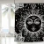 Import waterproof polyester sun and moon space Pattern printing  Fabric Shower Curtain for bathroom hot sale amazon from China