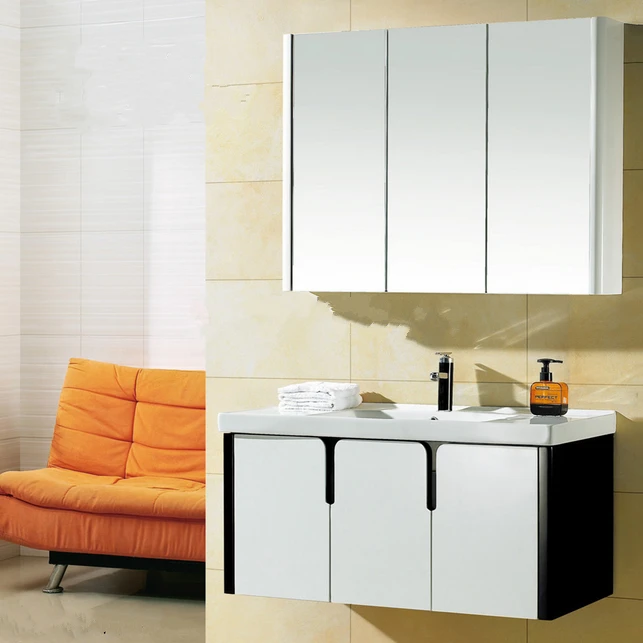 Wave Design Vanity PVC Cabinet Bathroom Furniture YX-CP1009