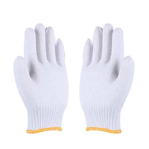 Wear-resistant Working Cotton Knitted Gloves White Cotton Hand Protective Gloves