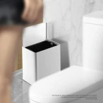 White portable double-layer trash cans/domestic plastic trash cans/sorted trash cans