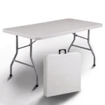 white portable outdoor party plastic table furniture dining table set folding table for events