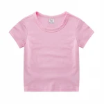 Wholesale 100% cotton custom children Tee short sleeves kids T shirts