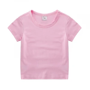 Wholesale 100% cotton custom children Tee short sleeves kids T shirts