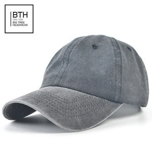 Wholesale 100% Cotton Twill Plain Dad Hat Washed Black Custom Baseball Cap Factory