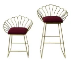 Wholesale Accept Custom Bronze Color Metal Material Bar Standing KD Chairs
